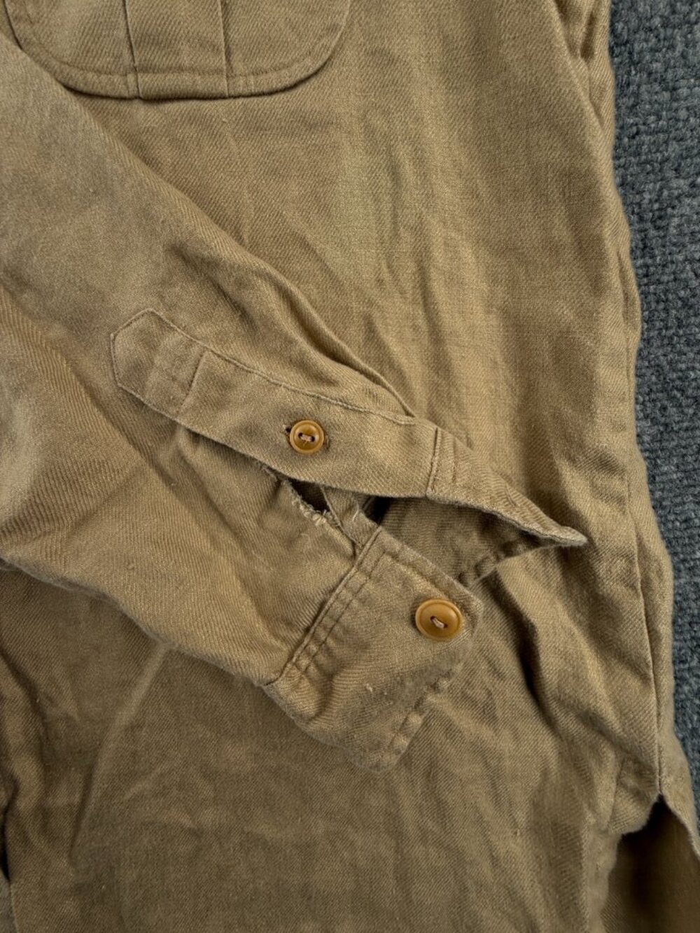 Lauren Ralph Lauren All Linen Size 16 Women Button Up Shirt Tan Long Sleeve - Picture 11 of 16